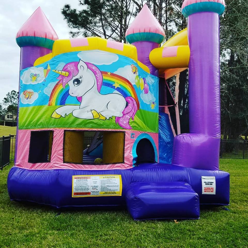 unicorn horse bounce and slide combo